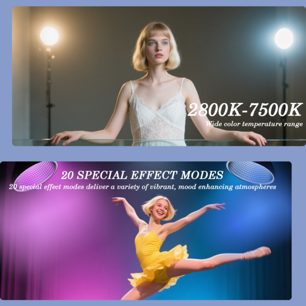 Ultra-Portable RGB Color Changing Photo Lights for Photography, Video - Image 6