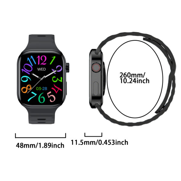 Smartwatch with HD AMOLED Display,Supports Wireless Calling,Step and Calorie Tracker, Multiple Workout Modes for Fitness,Stylish Gift for Men and Women