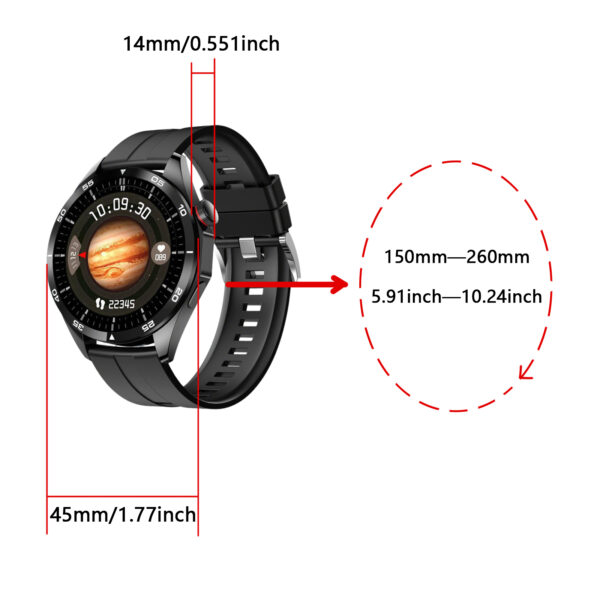 1.62 Inch Ultra-Slim HD Smart Watch with Wireless Calling,Step and Calorie Tracker,All-Day Health Monitoring,Customizable Watch Faces - Image 3